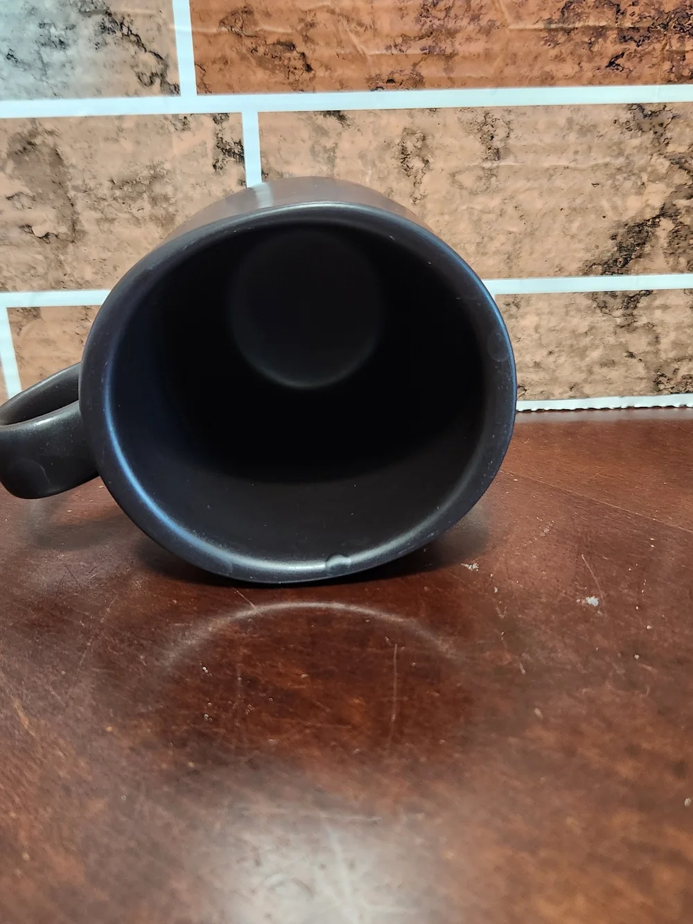 Pier 1 Matte Black Ceramic Mug with Handle